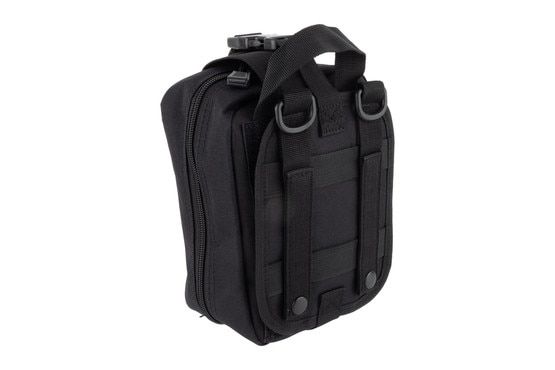 Black Primary Arms First Aid Pouch features a carry handle and MOLLE straps